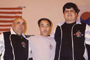 SABON NIM MATEO BASSI Y MAESTRO GERARDO LUNA JUNTO AL GRAN MAESTRO YOUNG CHON ACTOR DE MUCHAS PELICULAS Y DIRECTOR DE TAEKWONDO EN LOS ÁNGELES CALIFORNIA